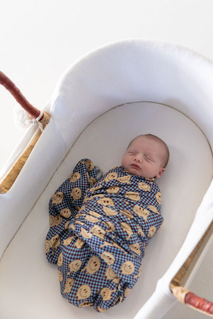YELLOW TRIPPY CHECKER | SWADDLE