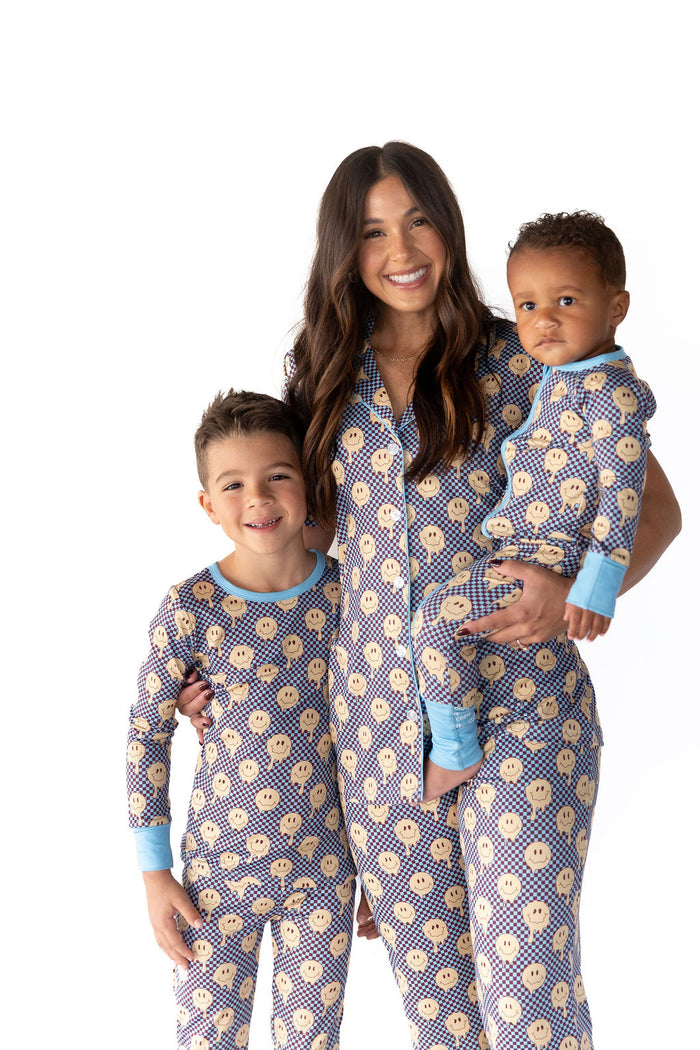 YELLOW TRIPPY CHECKER | ZIPPER ONE PIECE