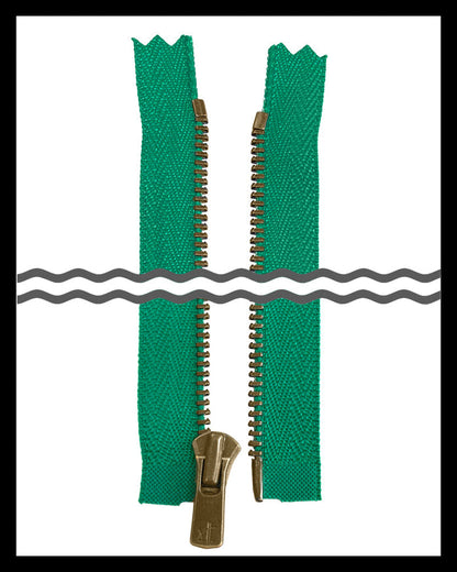 Information related to zippers, thread, and sewing.
