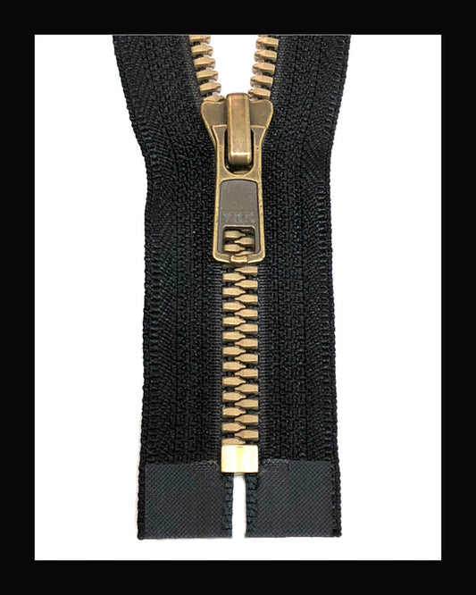 YKK #5 Closed Metaluxe® Brass Molded Zipper (4"~34")