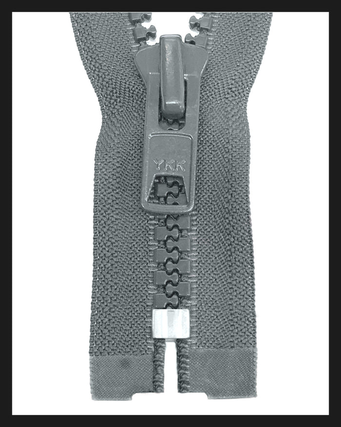 Information related to zippers, thread, and sewing.