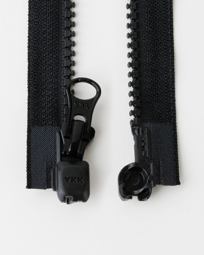 Information related to zippers, thread, and sewing.