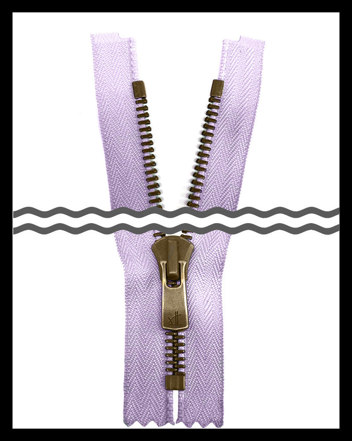 Information related to zippers, thread, and sewing.
