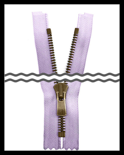 Information related to zippers, thread, and sewing.