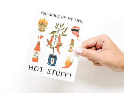 You Spice Up My Life Hot Stuff Greeting Card